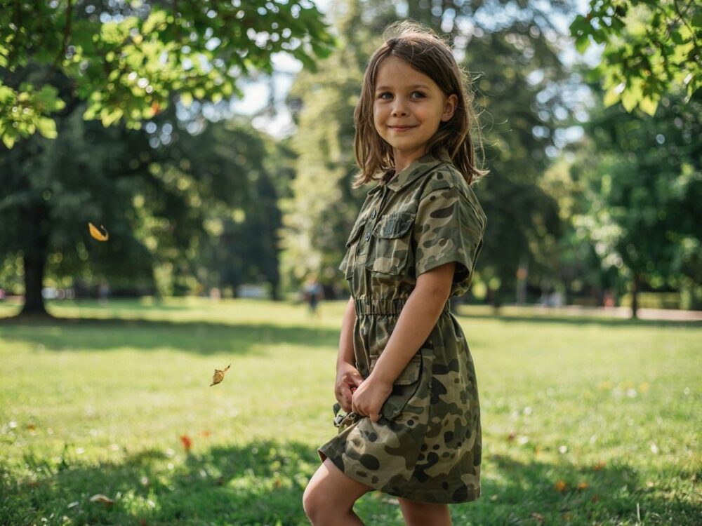 modna sukienka moro dla dziewczynki