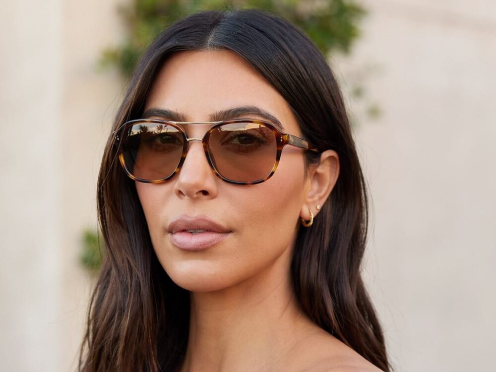 nowoczesne okulary przeciwsłoneczne Kim Kardashian